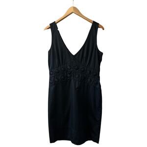 Kristina Popovitch Size 42 Black Cotton Sleeveless Dress